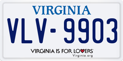 VA license plate VLV9903