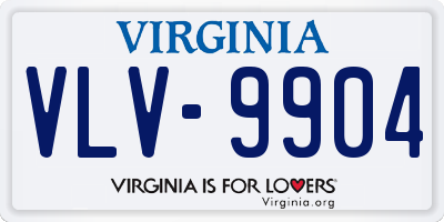 VA license plate VLV9904