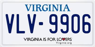 VA license plate VLV9906