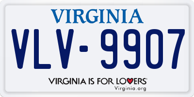 VA license plate VLV9907