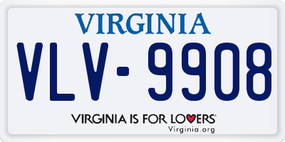 VA license plate VLV9908