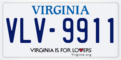 VA license plate VLV9911