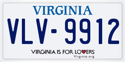 VA license plate VLV9912