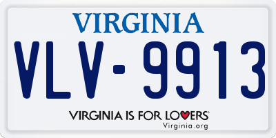 VA license plate VLV9913