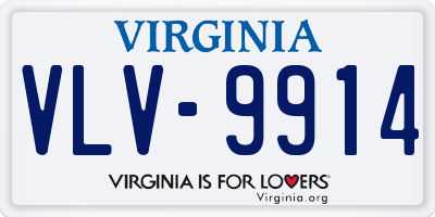 VA license plate VLV9914