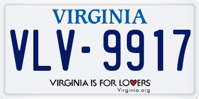 VA license plate VLV9917