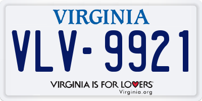 VA license plate VLV9921