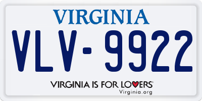 VA license plate VLV9922