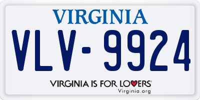 VA license plate VLV9924