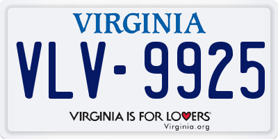 VA license plate VLV9925