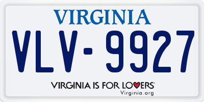 VA license plate VLV9927