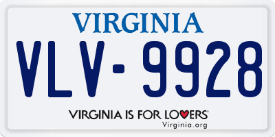 VA license plate VLV9928