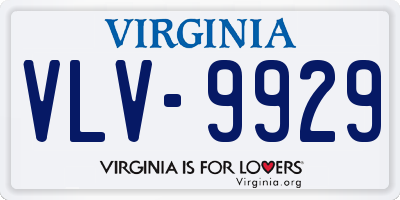 VA license plate VLV9929