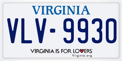 VA license plate VLV9930