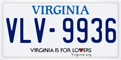 VA license plate VLV9936