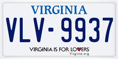 VA license plate VLV9937