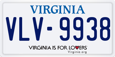 VA license plate VLV9938