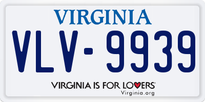 VA license plate VLV9939