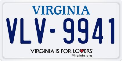 VA license plate VLV9941