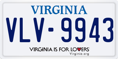 VA license plate VLV9943