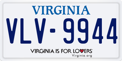 VA license plate VLV9944