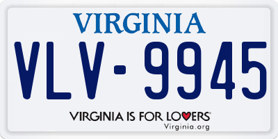 VA license plate VLV9945