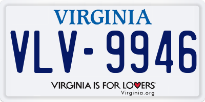 VA license plate VLV9946