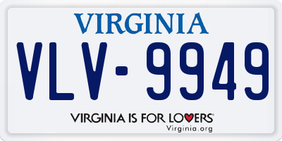 VA license plate VLV9949