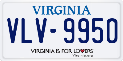 VA license plate VLV9950