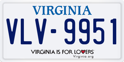 VA license plate VLV9951