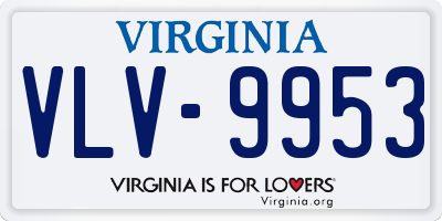 VA license plate VLV9953