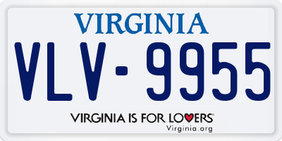 VA license plate VLV9955