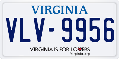 VA license plate VLV9956