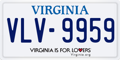 VA license plate VLV9959