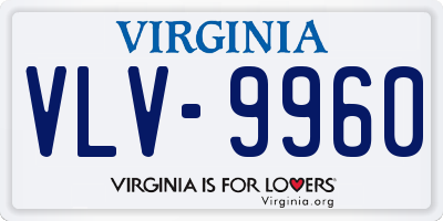 VA license plate VLV9960