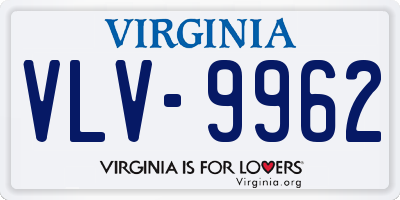 VA license plate VLV9962