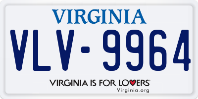 VA license plate VLV9964