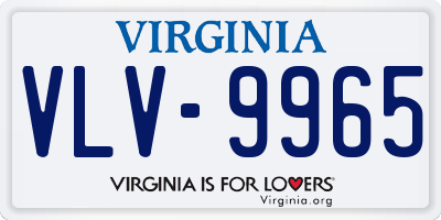 VA license plate VLV9965