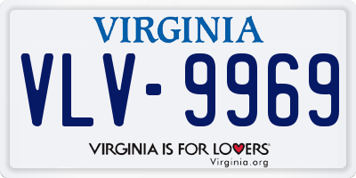 VA license plate VLV9969