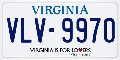 VA license plate VLV9970