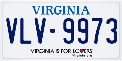 VA license plate VLV9973