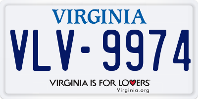 VA license plate VLV9974