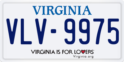 VA license plate VLV9975