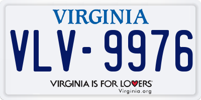 VA license plate VLV9976