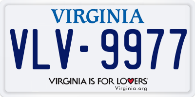 VA license plate VLV9977