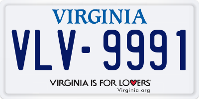 VA license plate VLV9991