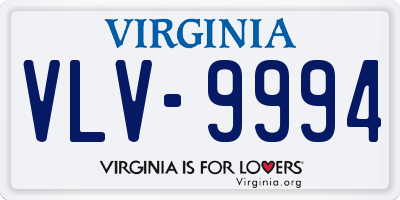 VA license plate VLV9994