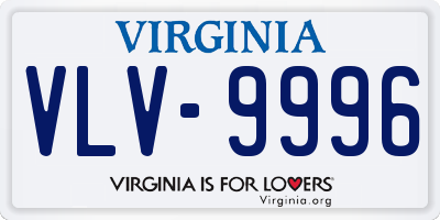 VA license plate VLV9996