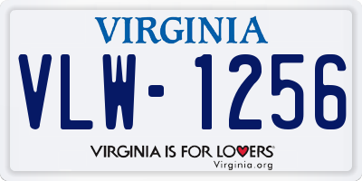 VA license plate VLW1256