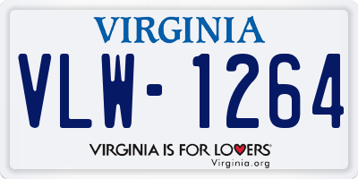 VA license plate VLW1264